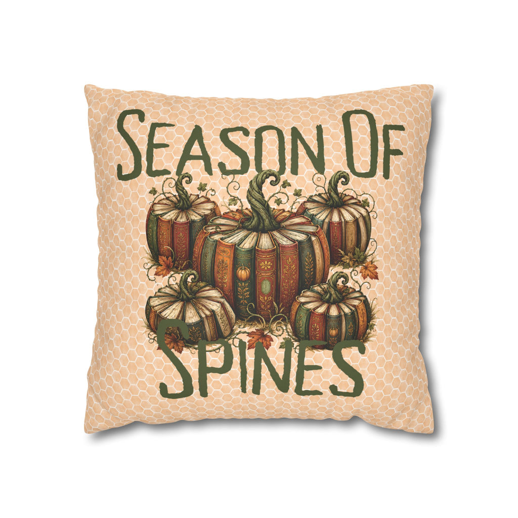 Season of Spines Book Pumpkin Fall Pillow Cover