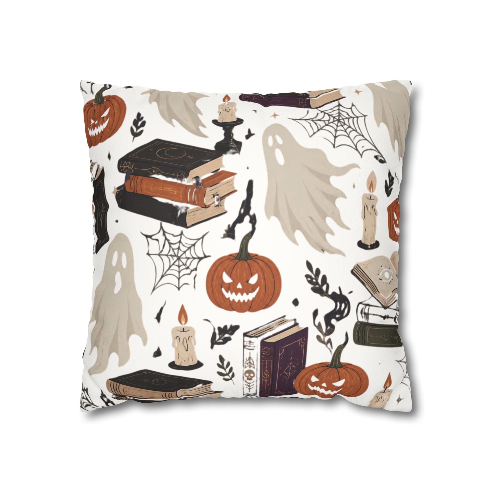Vintage Bookish Halloween Pillow Cover
