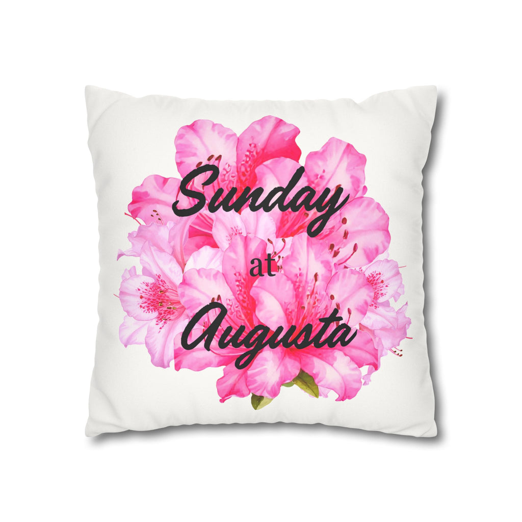 Sunday at Augusta Golf Pillow Cover – Pink Azalea Southern Golf Decor, Hostess Gift
