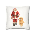 Santa Sleigh with Reindeer Pillow Cover, Christmas Winter Decor, shown as a decorative holiday faux-suede pillow cover for
Christmas living room, bedroom, sofa or chair styling.

