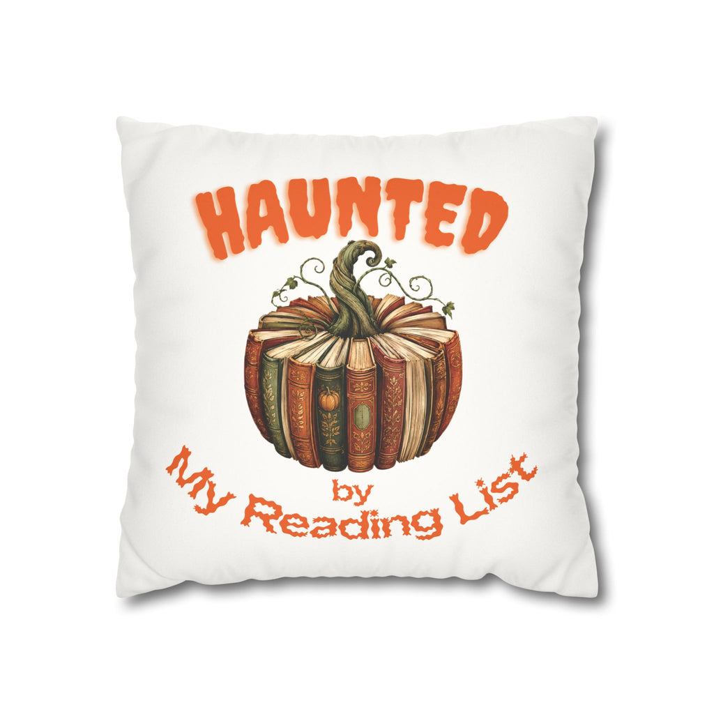 Haunted by My Reading List Book Lover Halloween Pillow Cover