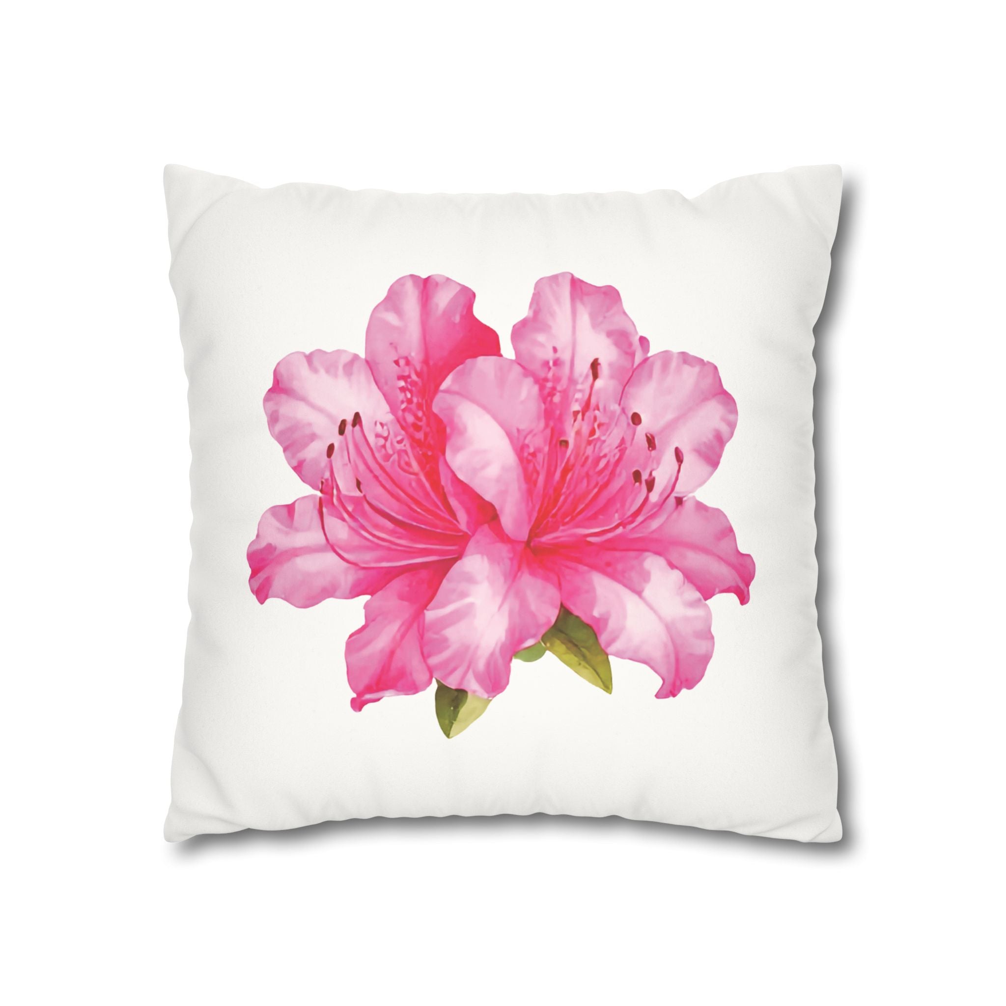 Augusta Golf Pillow Cover – Double-Sided Pink Azalea & Southern Golf Decor