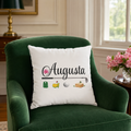 Augusta Golf Pillow Cover – Double-Sided Pink Azalea & Southern Golf Decor