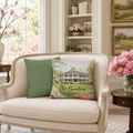 Personalized Augusta Golf Clubhouse Pillow Cover – Southern Golfer Gift, Custom Golf Decor