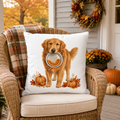 Thanksgiving Golden Retriever Pillow Cover – Double-Sided