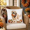 Thanksgiving English Cream Golden Retriever Pillow Cover – Double-Sided