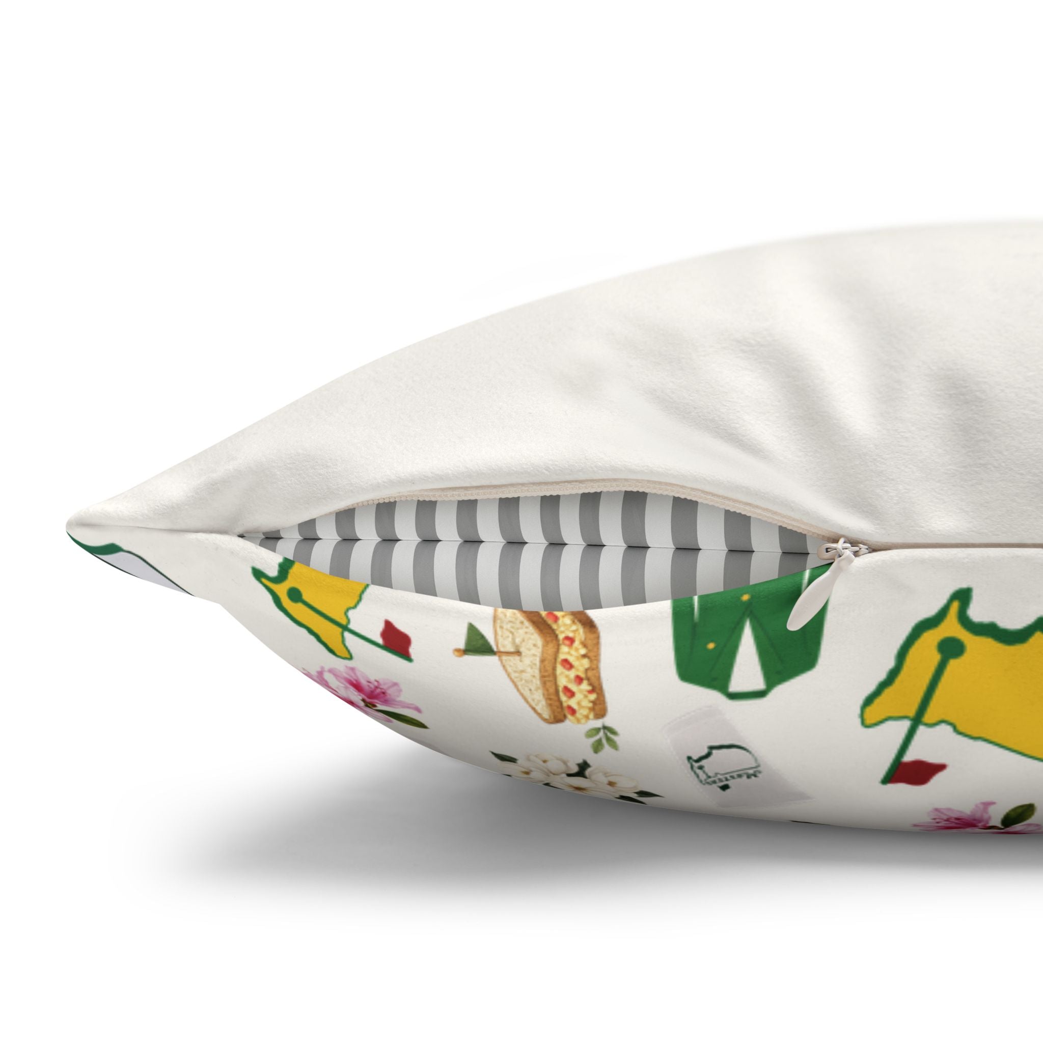 Augusta Golf Pillow Cover – Pink Floral Southern Golf Decor, Golfer Gift