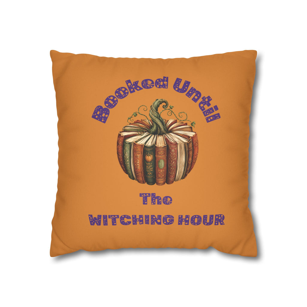 Booked Until the Witching Hour Book Pumpkin Pillow Cover