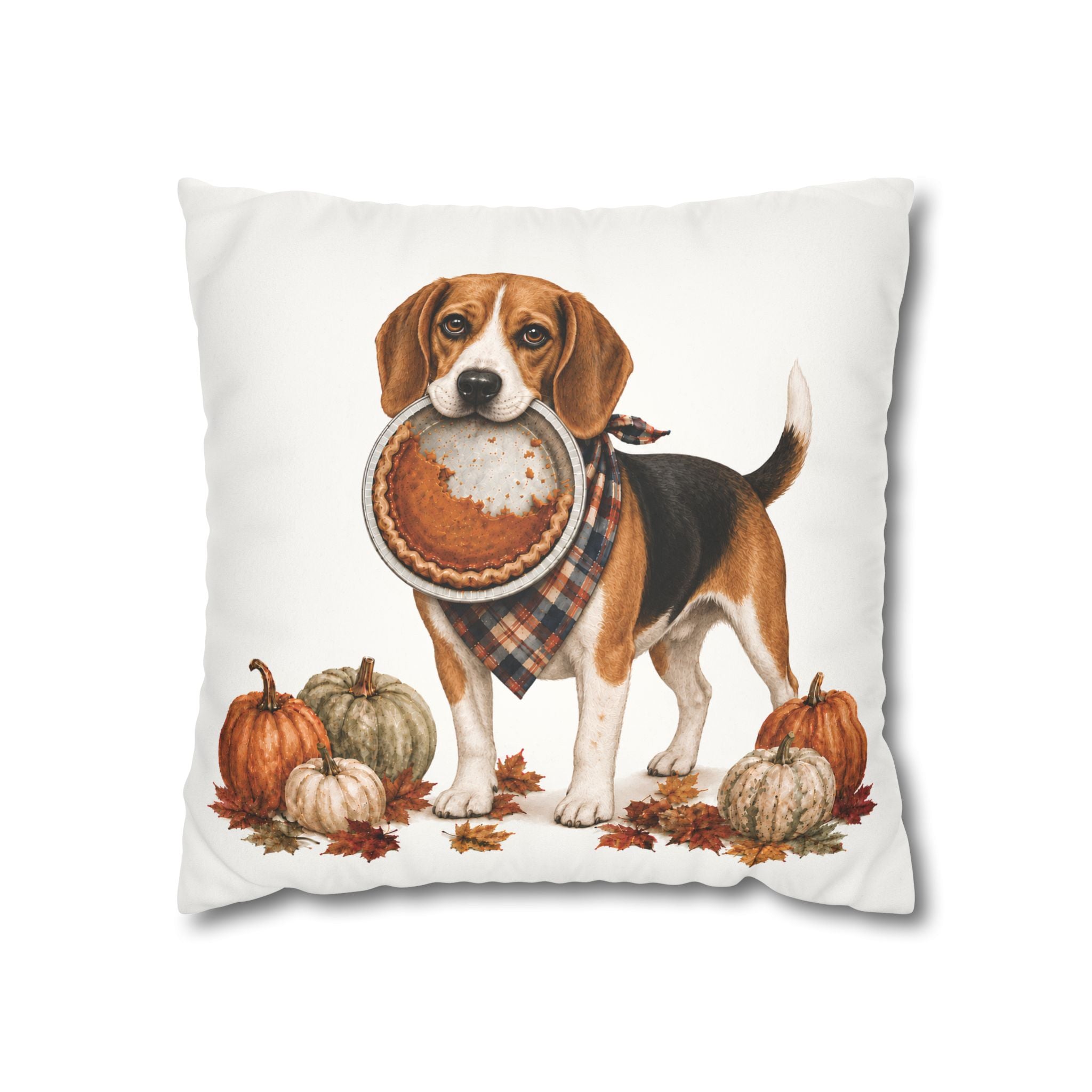 Thanksgiving Beagle Dog Pillow Cover – Double-Sided