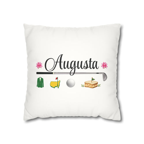 Augusta golf decor, yellow golf pillow, golf pillow cover, azalea pillow, southern golf decor, tournament week, golfer gift, golf hostess gift, country club decor, pimento cheese, spring golf decor, client gift, corporate golf gift