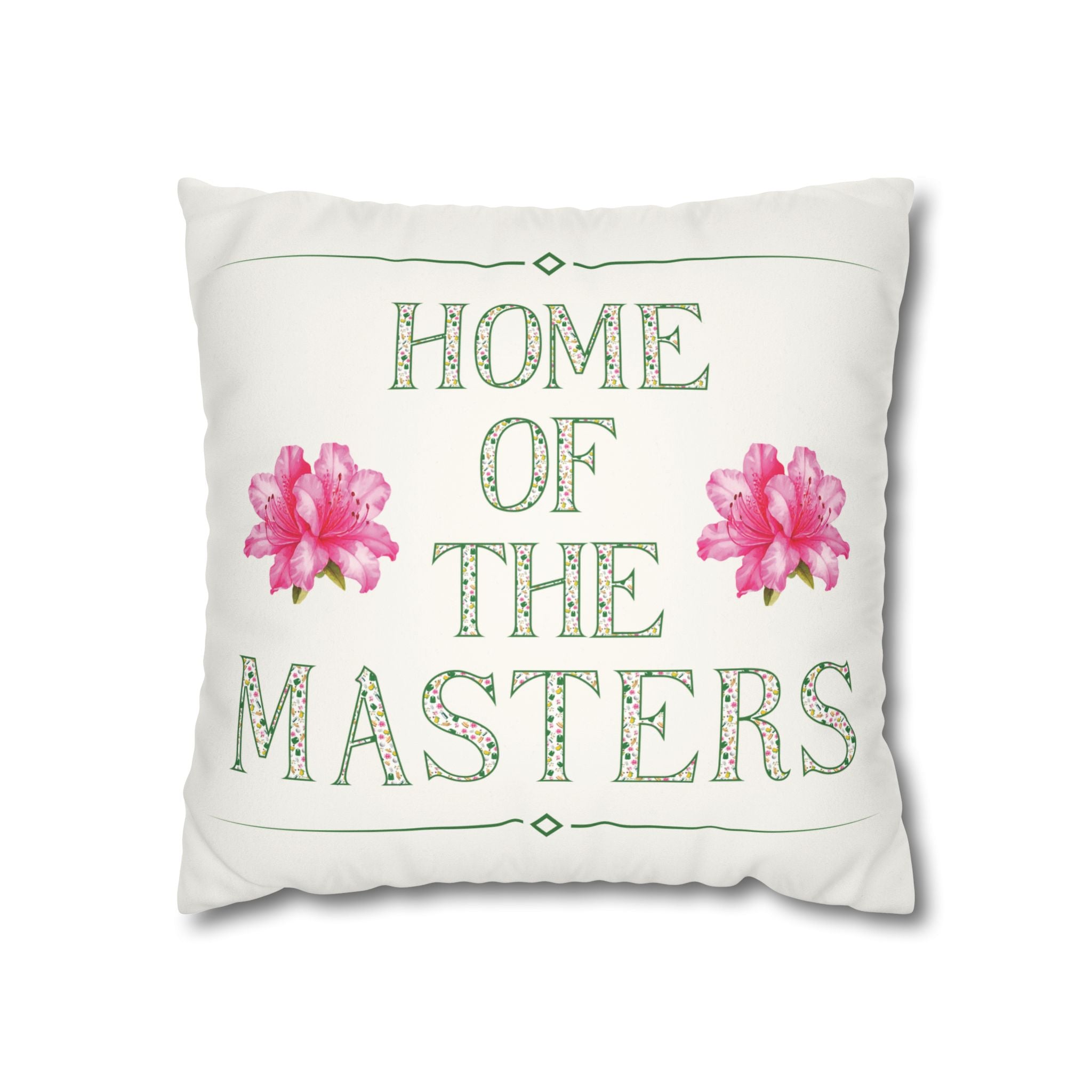 Augusta Golf Pillow Cover – Pink Floral Southern Golf Decor, Golfer Gift